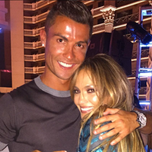 Cristiano Ronaldo avec Jennifer Lopez à Las Vegas en juillet 2016 au cours de ses vacances.