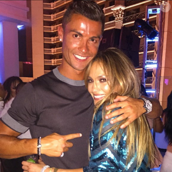 Cristiano Ronaldo avec Jennifer Lopez à Las Vegas en juillet 2016 au cours de ses vacances.