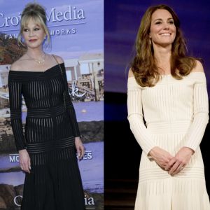 Melanie Griffith et Kate Middleton portent toutes les deux Barbara Casasola mais pas de la même manière