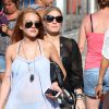 Semi-exclusif - Lindsay Lohan en vacances avec des amis sur un yacht en Sardaigne, après sa rupture avec Egor Tarabasov en Italie, le 26 juillet