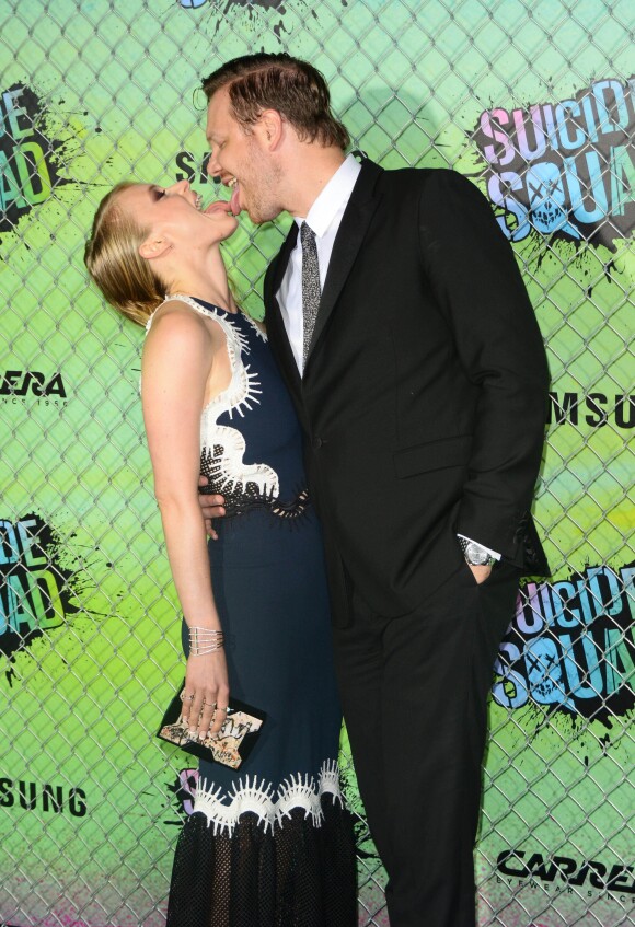 Jim Parrack et sa femme Leven Rambin à la Première du film "Suicide Squad" à New York. Le 1er août 2016