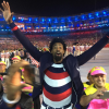DeAndre Jordan lors de la cérémonie d'ouverture des Jeux olympiques de Rio le 5 août 2016 au stade Maracaña. Photo Instagram.