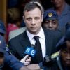 Oscar Pistorius quitte le tribunal de Pretoria, où il a été déclaré coupable d'homicide involontaire. Le 12 septembre 2014