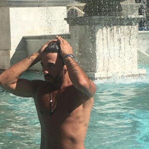 Thomas Vergara dans la piscine du César Palace, à Las Vegas, août 2016