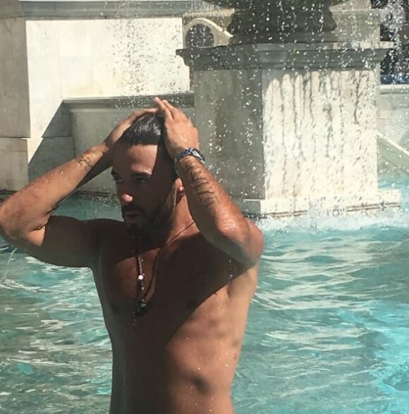 Thomas Vergara dans la piscine du César Palace, à Las Vegas, août 2016