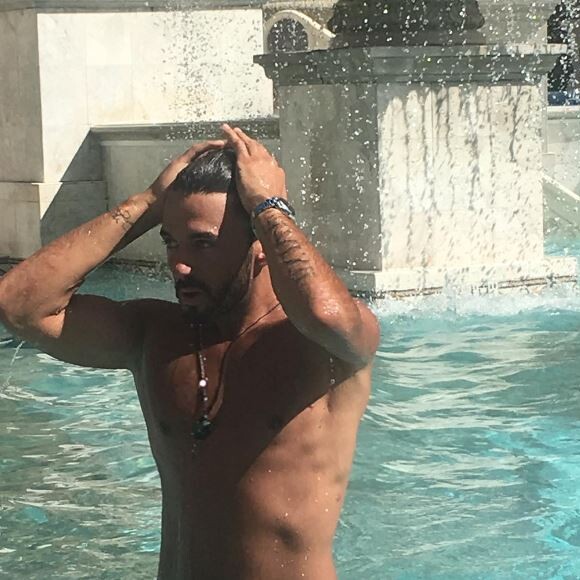 Thomas Vergara dans la piscine du César Palace, à Las Vegas, août 2016