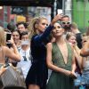 Stella Maxwell et Lily Aldridge à New York, le 26 juillet 2016.