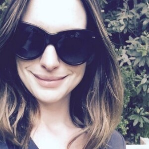 Anne Hathaway sur une photo publiée sur son compte Instagram le 2 août 2016