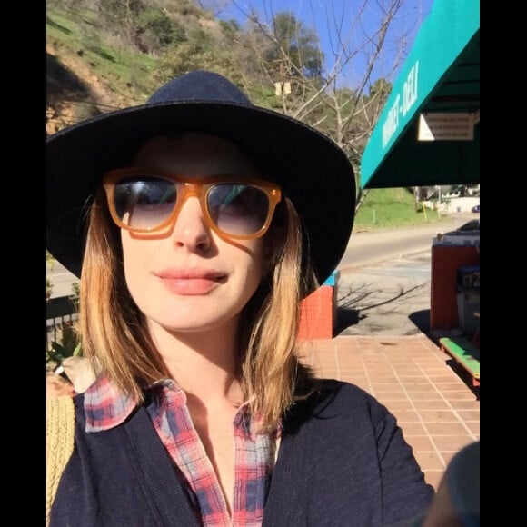 Anne Hathaway sur une photo publiée sur son compte Instagram le 7 février 2016