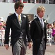 Le prince Ernst August de Hanovre (junior) et son frère le prince Christian de Hanovre au mariage du prince Albert II de Monaco et de la princesse Charlene en juillet 2011 