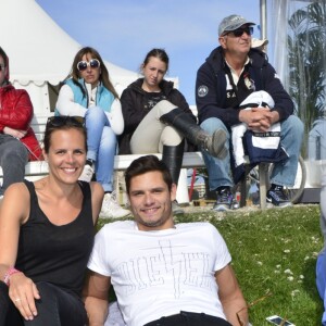 Laure Manaudou et son frère Florent Manaudou au "GPA Jump Festival" à Cagnes-sur-Mer, le 29 mars 2014.