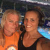 Laure Manaudou et son ancien entraîneur Philippe Lucas commentent les épreuves de natation des Jeux Olympiques. Photo publiée sur Instagram en août 2016