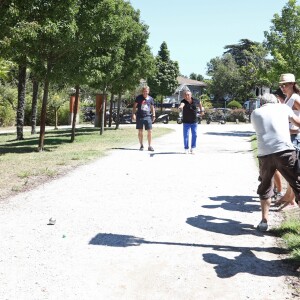 Semi-exclusif - Fabien Onteniente et Alexandre Le Prevost lors du 9e Star West Pétanque à Arcachon, France, le 7 août 2016. © Jean-Marc Lhomer/Bestimage