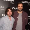 Eric et Quentin (Eric Metzger et Quentin Margot) - Soirée des animateurs du Groupe Canal+ au Manko à Paris. Le 3 février 2016