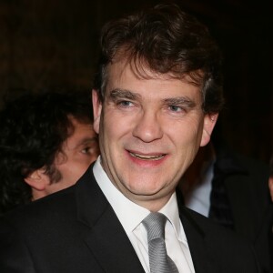 Arnaud Montebourg lors de la remise des trophées BabyBrand au café de Paris à Paris, le 19 janvier 2016. Arnaud Montebourg a présidé la cérémonie.