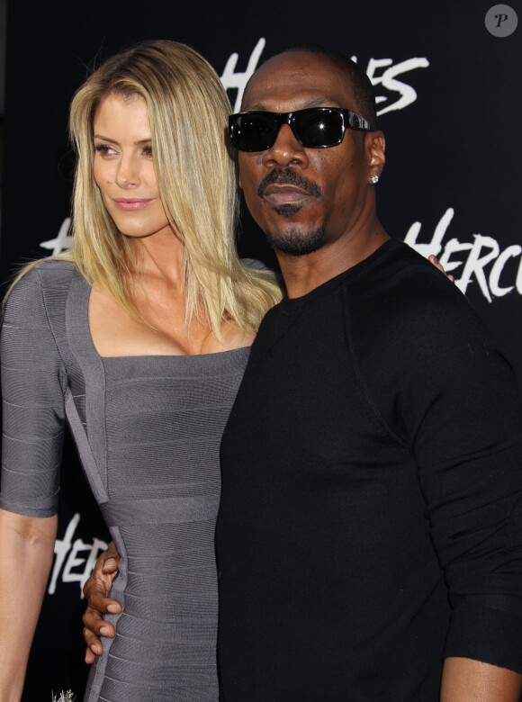 Eddie Murphy et Paige Butcher à l'avant-première du film "Hercule" à Los Angeles, le 23 juillet 2014