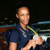 Allison Pineau - Retour à Paris des athlètes français des Jeux olympiques de Rio 2016 à l'aéroport de Roissy le 23 août 2016.
