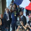 Teddy Riner - Retour à Paris des athlètes français des Jeux olympiques de Rio 2016 à l'aéroport de Roissy le 23 août 2016.