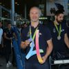 Thierry Omeyer - Retour à Paris des athlètes français des Jeux olympiques de Rio 2016 à l'aéroport de Roissy le 23 août 2016.