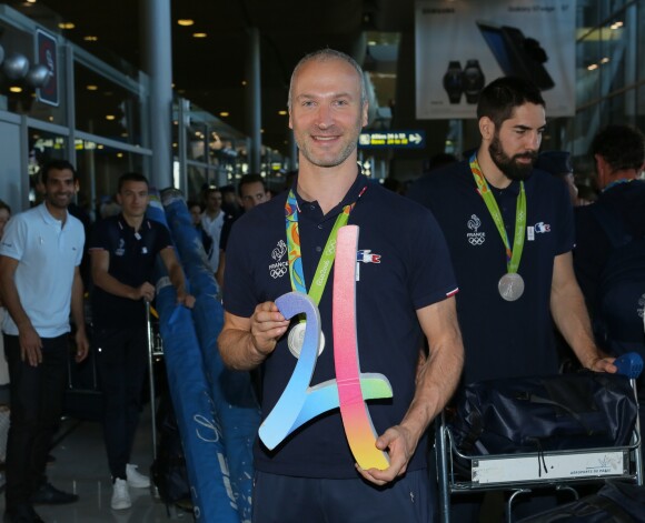 Thierry Omeyer - Retour à Paris des athlètes français des Jeux olympiques de Rio 2016 à l'aéroport de Roissy le 23 août 2016.