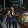 Tony Yoka et sa compagne Estelle Mossely - Retour à Paris des athlètes français des Jeux olympiques de Rio 2016 à l'aéroport de Roissy le 23 août 2016.