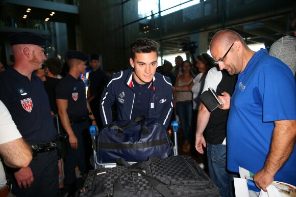 Jérémy Rencurel - Retour à Paris des athlètes français des Jeux olympiques de Rio 2016 à l'aéroport de Roissy le 23 août 2016.