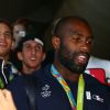 Teddy Riner - Retour à Paris des athlètes français des Jeux olympiques de Rio 2016 à l'aéroport de Roissy le 23 août 2016.