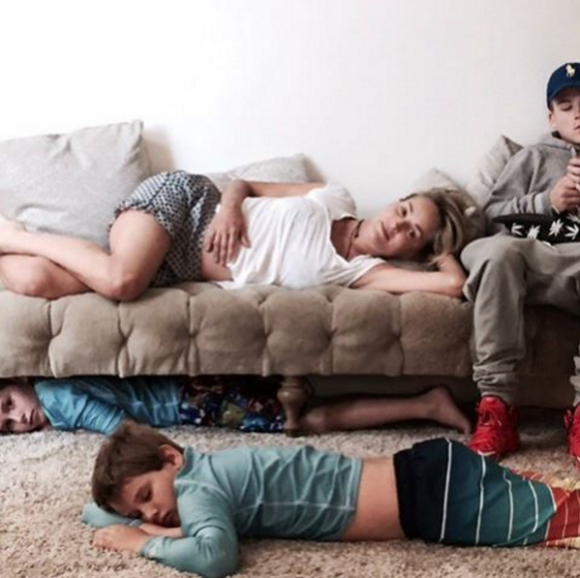 Sharon Stone et ses trois fils, Roan, Laird et Quinn - 22 août 2016