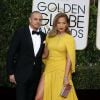 Jennifer Lopez et son compagnon Casper Smart - La 73ème cérémonie annuelle des Golden Globe Awards à Beverly Hills, le 10 janvier 2016.
