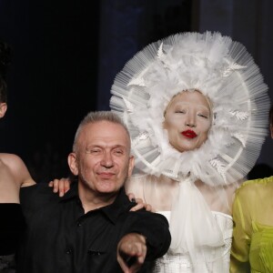 Le styliste Jean-Paul Gaultier - Défilé de mode Haute-Couture automne-hiver 2016/2017 "Jean Paul Gaultier" à Paris .