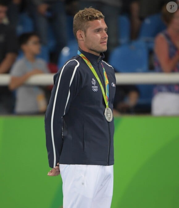 Kévin Mayer, médaillé d'argent au décathlon, aux Jeux olympiques de Rio, le 19 août 2016.