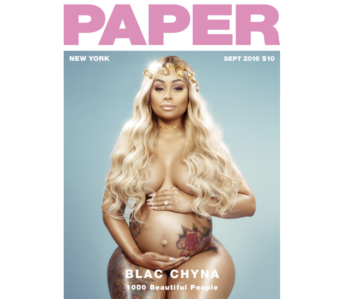 Photo : Blac Chyna pose nue en couverture du magazine Paper, dont la