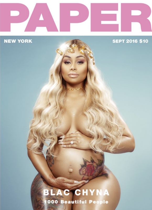 Blac Chyna pose nue en couverture du magazine Paper, dont la parution dans les kiosques est prévue pour le mois de septembre 2016