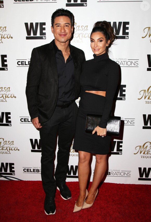 Mario Lopez et sa femme Courtney Mazza au Lancement de WE Tv de David Tutera et de la Tequila Casa Mexico à Hollywood le 6 novembre 2015.