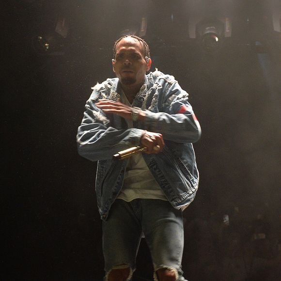 Chris Brown en concert à l'Accorhotels Arena Bercy à Paris, le 28 mai 2016.