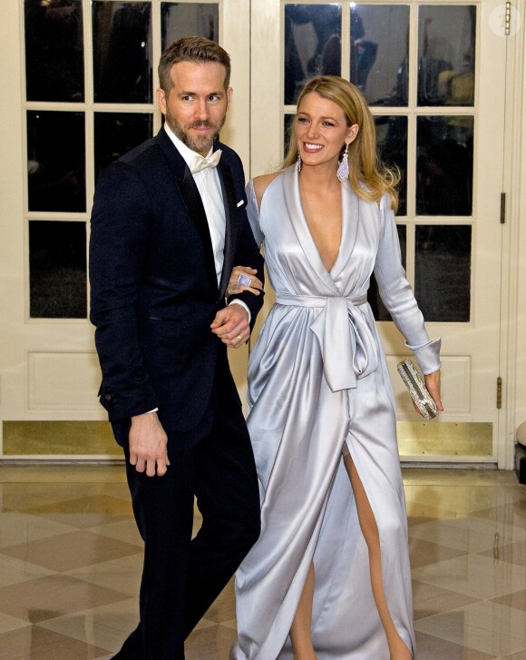 Ryan Reynolds et sa femme Blake Lively - Arrivées au dîner d'état en l'honneur du premier ministre canadien et sa femme à la Maison Blanche à Washington. Le 10 mars 2016