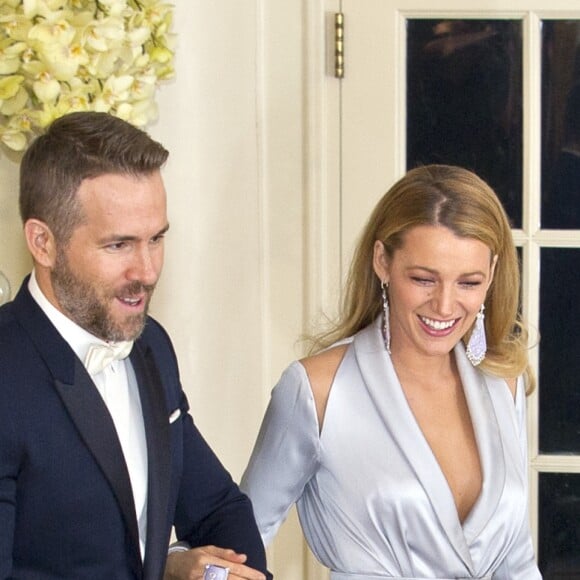 Ryan Reynolds et sa femme Blake Lively - Arrivées au dîner d'état en l'honneur du premier ministre canadien et sa femme à la Maison Blanche à Washington. Le 10 mars 2016