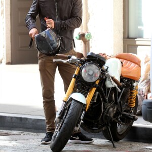 Ryan Reynolds en moto dans les rues de New York Le 26 Août 2016