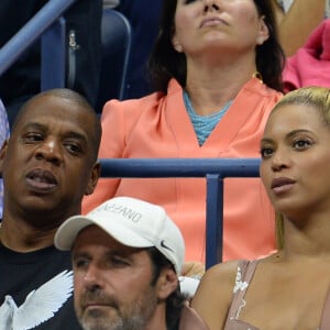 Beyoncé et son mari Jay Z pendant l'US Open 2016 au USTA Billie Jean King National Tennis Center à Flushing Meadow, New York, le 1er Septembre 2016.