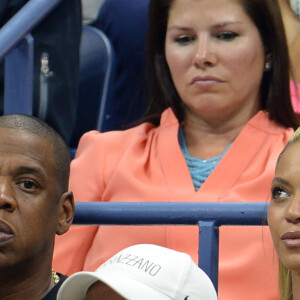 Beyoncé et son mari Jay Z pendant l'US Open 2016 au USTA Billie Jean King National Tennis Center à Flushing Meadow, New York, le 1er Septembre 2016.