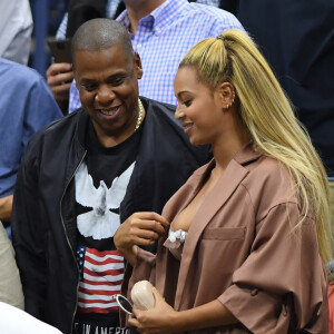 Beyoncé et son mari Jay Z pendant l'US Open 2016 au USTA Billie Jean King National Tennis Center à Flushing Meadow, New York, le 1er Septembre 2016.