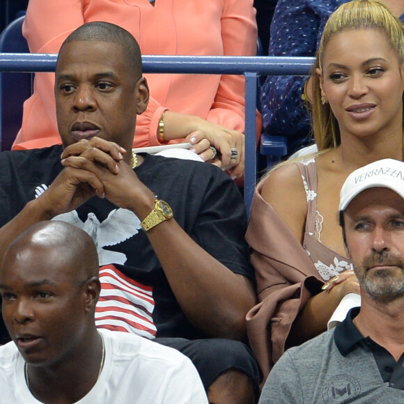 Beyoncé et son mari Jay Z pendant l'US Open 2016 au USTA Billie Jean King National Tennis Center à Flushing Meadow, New York, le 1er Septembre 2016.