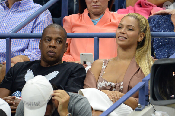 Beyoncé et son mari Jay Z pendant l'US Open 2016 au USTA Billie Jean King National Tennis Center à Flushing Meadow, New York, le 1er Septembre 2016.