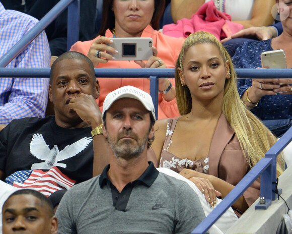 Beyoncé et son mari Jay Z pendant l'US Open 2016 au USTA Billie Jean King National Tennis Center à Flushing Meadow, New York, le 1er Septembre 2016.