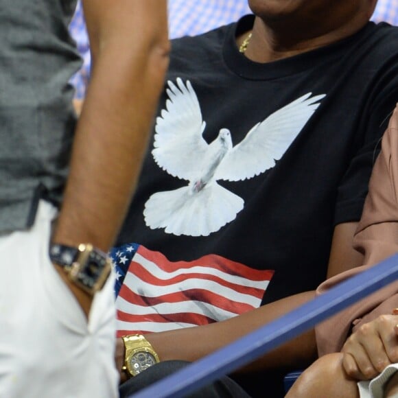 Beyoncé et son mari Jay Z pendant l'US Open 2016 au USTA Billie Jean King National Tennis Center à Flushing Meadow, New York, le 1er Septembre 2016.