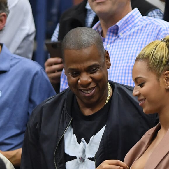 Beyoncé et son mari Jay Z pendant l'US Open 2016 au USTA Billie Jean King National Tennis Center à Flushing Meadow, New York, le 1er Septembre 2016.