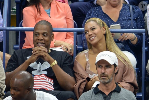 Beyoncé et son mari Jay Z pendant l'US Open 2016 au USTA Billie Jean King National Tennis Center à Flushing Meadow, New York, le 1er Septembre 2016.