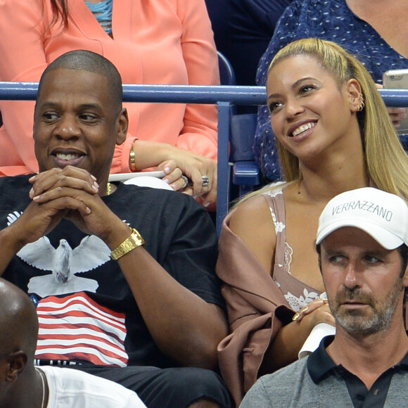 Beyoncé et son mari Jay Z pendant l'US Open 2016 au USTA Billie Jean King National Tennis Center à Flushing Meadow, New York, le 1er Septembre 2016.