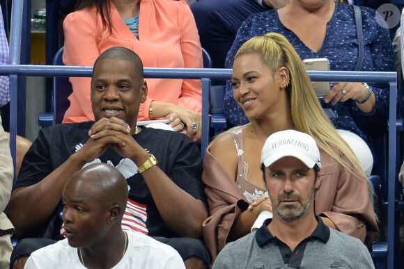 Beyoncé et son mari Jay Z pendant l'US Open 2016 au USTA Billie Jean King National Tennis Center à Flushing Meadow, New York, le 1er Septembre 2016.