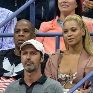 Beyoncé et son mari Jay Z pendant l'US Open 2016 au USTA Billie Jean King National Tennis Center à Flushing Meadow, New York, le 1er Septembre 2016.